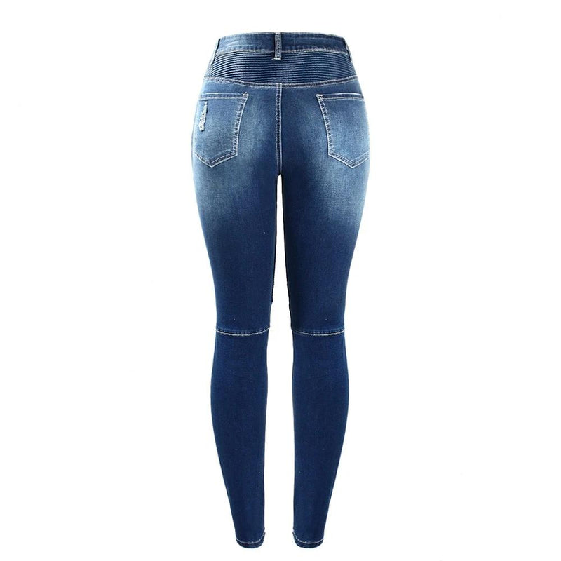 Zipper Mid High Waist Skinny Jean-Skinny Jeans-Arimonz-Arimonz