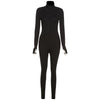 Zipper Turtleneck Jumpsuit Women Full Sleeve Slim Rompers Body Suit-Night Out Jumpsuits & Rompers-Arimonz-Arimonz