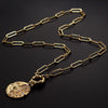 Zircon Lightning Moon Star Pendant Necklace Chunky Chain Necklace-Necklaces-Arimonz-Arimonz