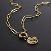 Zircon Moon Pendant Necklace Unique Design Chunky Chain Necklace-Necklaces-Arimonz-Arimonz