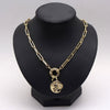 Zircon Moon Pendant Necklace Unique Design Chunky Chain Necklace-Necklaces-Arimonz-Gold Full Moon-Arimonz