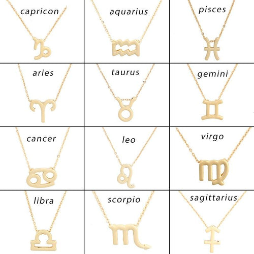 Zodiac Sign Necklace For Women Zodiac Pendant Fashion Jewelry-Necklaces-Arimonz-Arimonz