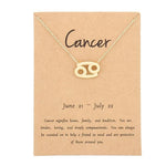 Zodiac Sign Necklace For Women Zodiac Pendant Fashion Jewelry-Necklaces-Arimonz-Cancer-Arimonz