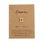 Zodiac Sign Necklace For Women Zodiac Pendant Fashion Jewelry-Necklaces-Arimonz-Gemini-Arimonz