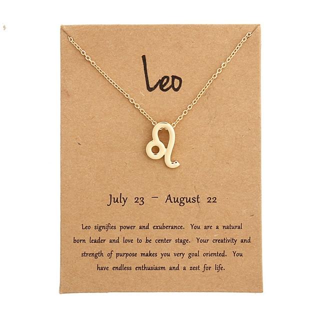 Zodiac Sign Necklace For Women Zodiac Pendant Fashion Jewelry-Necklaces-Arimonz-Leo-Arimonz