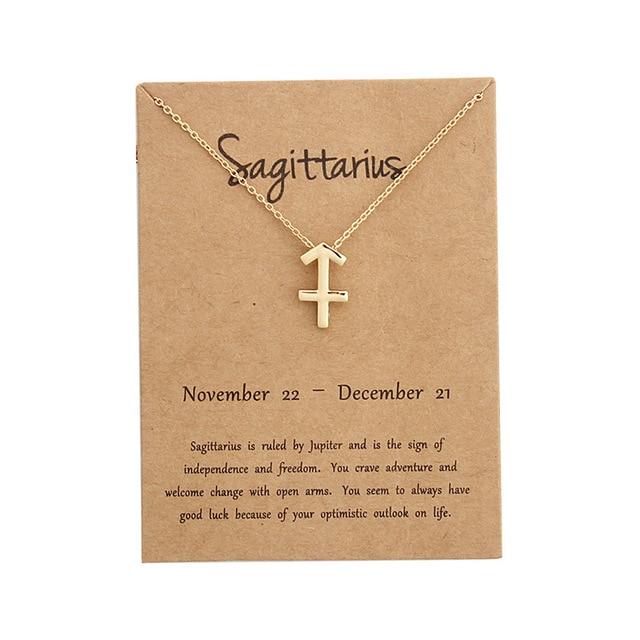 Zodiac Sign Necklace For Women Zodiac Pendant Fashion Jewelry-Necklaces-Arimonz-Sagittarius-Arimonz
