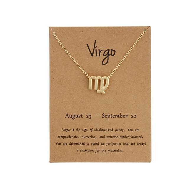 Zodiac Sign Necklace For Women Zodiac Pendant Fashion Jewelry-Necklaces-Arimonz-Virgo-Arimonz