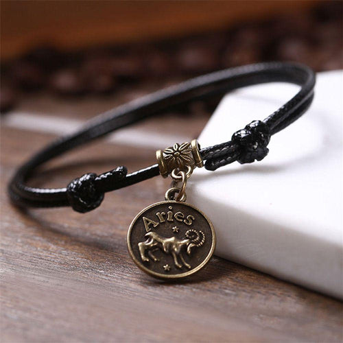 Zodiac Signs Anklet Bracelet Barefoot Sandal Beach Foot Chain-Anklets-Arimonz-Arimonz