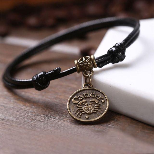 Zodiac Signs Anklet Bracelet Barefoot Sandal Beach Foot Chain-Anklets-Arimonz-Cancer-Arimonz